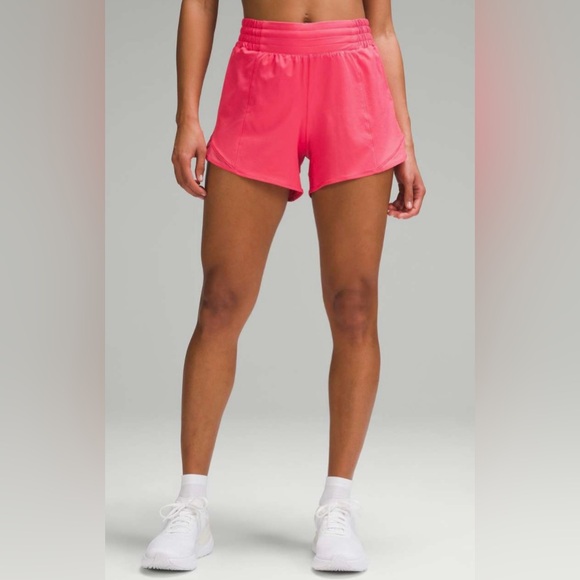 Lululemon NWT Hotty Hot High Rise Lined 4” Shorts Size 2 Pink Glazed - Picture 8 of 12